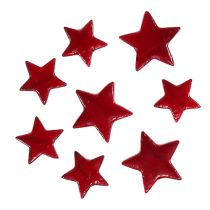 Artikel Weihnachtssterne mix 4-5cm rot glänzend 72 St