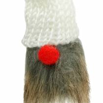 Artikel Wichtel zum Stecken mit Strickmütze Rot, Weiß, Grau 11–13cm L34–35,5cm 12 St