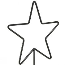 Artikel Dekorative Sterne auf Holzsockel Schwarz & Natur 40cm 3St