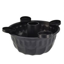 Artikel Dekoschale aus Metall in Schwarz – Gugelhupf Design, 26 cm – Stilvoller Teelichthalter für gemütliches Ambiente