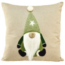 Artikel Dekokissen mit Wichtel Deko Zierkissen Grün Beige 40×40cm