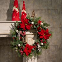 Artikel Künstlicher Weihnachtsstern Rot Seidenblumen Deko 6 St im Bund