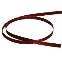 Artikel Satinband Dunkelrot Gold Weihnachtsband B6mm L50m