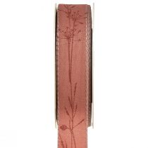 Artikel Seidenband Herbst mit Gräsern Dekoband Rot 25mm 18m