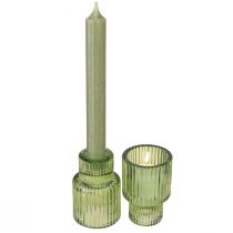 Artikel Stabkerzenhalter Glas Teelichthalter Grün H8cm 4 St