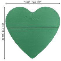 Artikel Steckschaum Herz groß Nasssteckschaum Grün 48cm 2 St