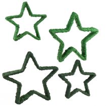 Artikel Stern zum Stellen Weihnachtsdeko Jute Grün 13/18cm 4St