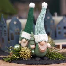 Artikel Weihnachtswichtel Deko Wichtel Holz Grün Mint H14cm 6 St