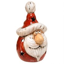 Artikel Gemütliches Weihnachtsmann-Windlicht in Rot – 18 cm – Stimmungsvolle Weihnachtsdekoration