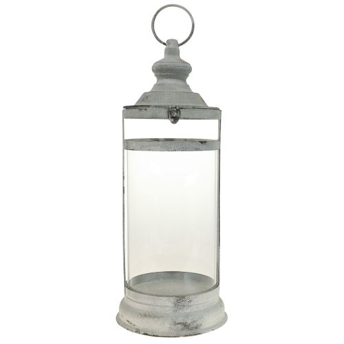 Artikel Deko Laterne Shabby Chic Windlicht Weiß Metall Ø15cm H46cm
