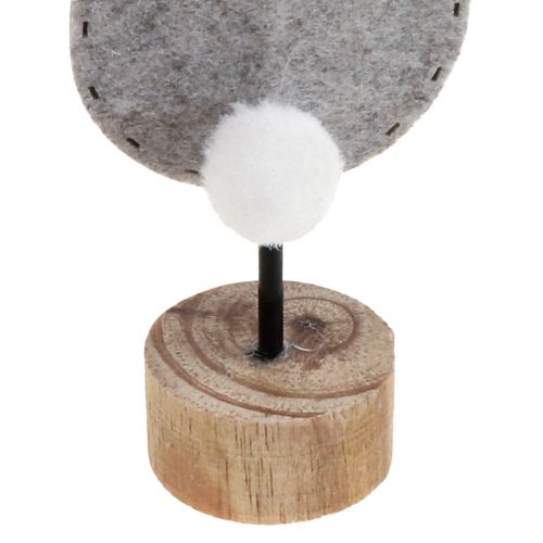 Artikel Aufsteller Tischdeko Osterhasen Deko Filz Grau 28,5cm 4 St