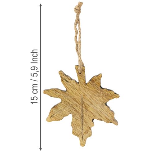 Artikel Ahornblatt Holz Holzdeko Herbst Grün Rot Braun H10cm 6 St