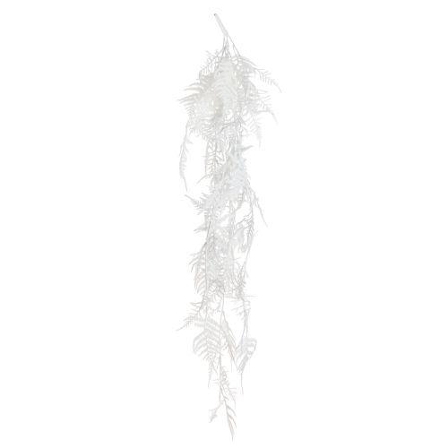 Artikel Asparagus künstlich Spargelfarn Weiß Glitter Winterdeko 105cm