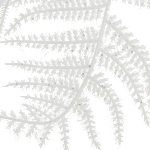 Artikel Asparagus künstlich Spargelfarn Weiß Glitter Winterdeko 105cm