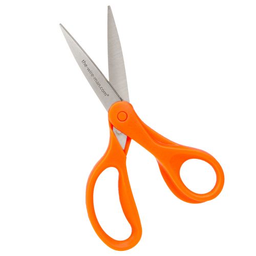 Blumenschere mit Zähnen aus Edelstahl in Orange 20cm