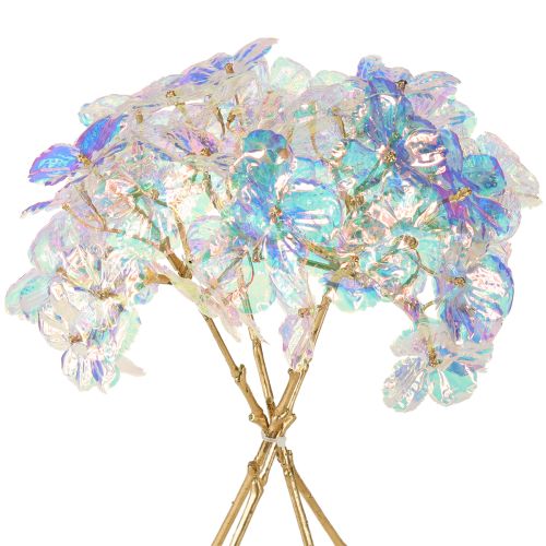 Artikel Deko Hortensie irisierend Kunstblume Weihnachten 27cm 4 St