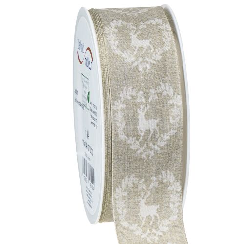 Artikel Dekoband Natur Hirsch 40mm 20m
