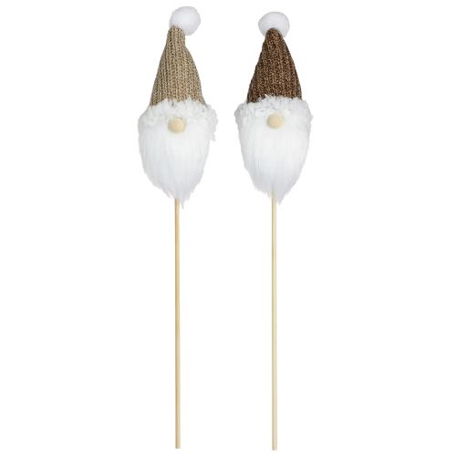 Artikel Dekostecker Wichtel Weihnachten Weiß Braun 4x11cm 4 St