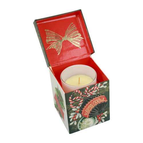 Duftkerze Weihnachten Kerze Glas Weiß Weihnachtskerze 7,5cm
