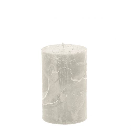 Artikel Durchgefärbte Kerzen Grau 60x100mm 4 St