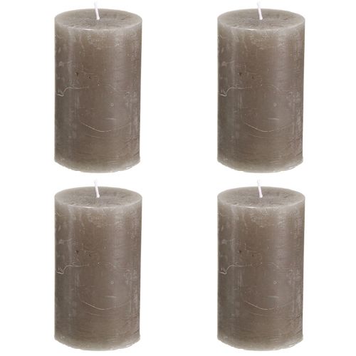 Artikel Durchgefärbte Stumpenkerzen Braune Kerzen 60x100mm 4 St