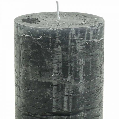 Artikel Durchgefärbte Kerzen Anthrazit Stumpenkerzen 70×120mm 4 St