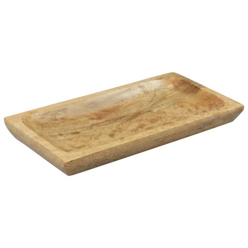 Holztablett Rechteckig Natur Mangoholz 25x13x2,5cm