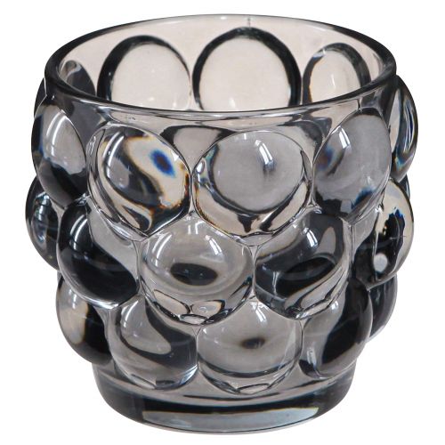 Artikel Kerzenhalter Glas Teelichthalter Grau Ø7cm H7cm 6 St