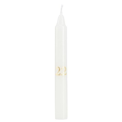 Artikel Kerzenhalter auf Glas mit 24 Kerzen Adventskalender H14,5cm