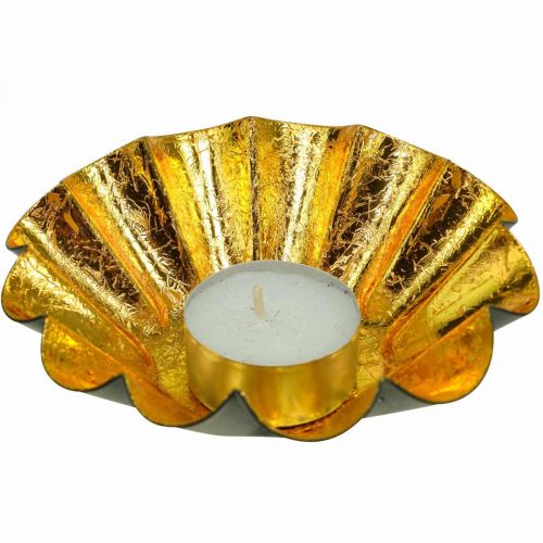 Artikel Teelichthalter Weihnachten Deko Backform Schwarz Gold Ø12cm 2St