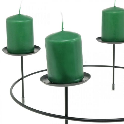 Artikel Kerzenständer für 4 Kerzen Schwarz Metall Kerzenhalter Ø28,5cm 2St