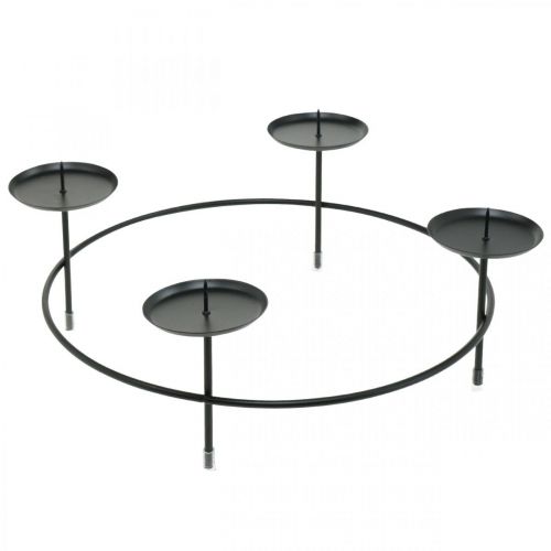 Artikel Kerzenständer für 4 Kerzen Schwarz Metall Kerzenhalter Ø28,5cm 2St