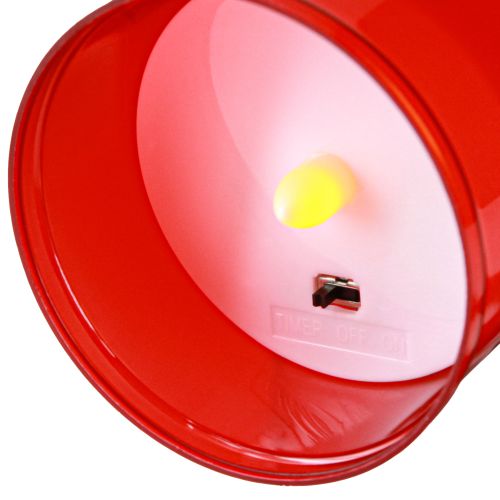 Artikel LED Grablicht mit Timer Friedhofskerze für Batterie Rot H12,5cm