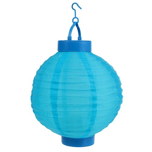 Lampion LED mit Solar 20cm Blau