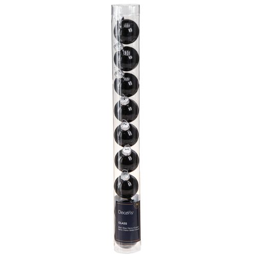 Artikel Mini Christbaumkugeln Glas Kugeln Schwarz 30mm 9St