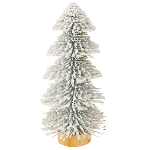 Mini Weihnachtsbaum beleuchtet LED Tanne mit Schnee 28cm