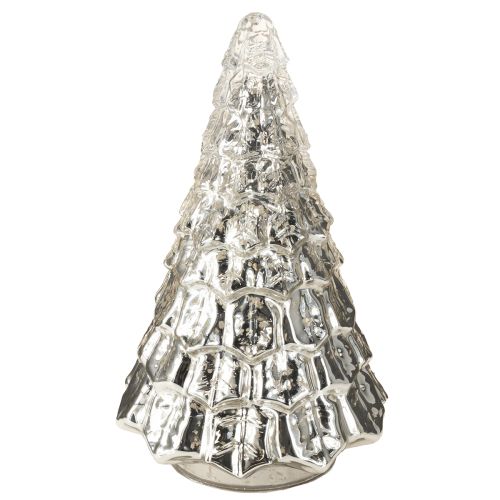 Mini Weihnachtsbaum mit LED Beleuchtung Silber Gold 28cm
