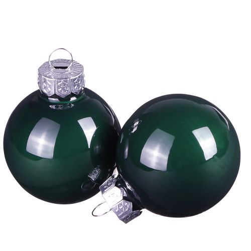 Artikel Mini Weihnachtskugeln Glas Grün Emaille Ø3cm 22 St