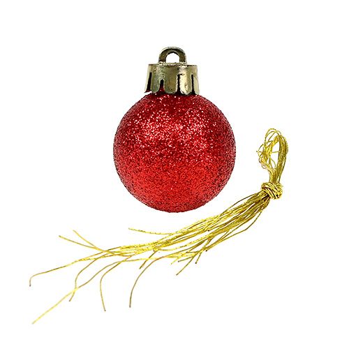 Artikel Mini Weihnachtskugel Rot Ø3cm 14 St