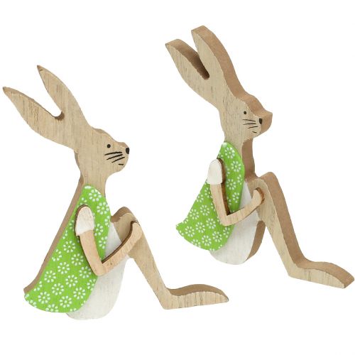 Osterhase aus Holz sitzend 11cm 8 St