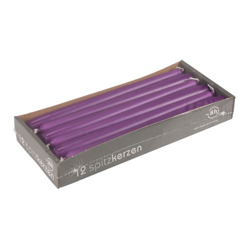 Artikel Spitzkerzen Stabkerzen Wenzel Kerzen Lila 250/23mm 12 St