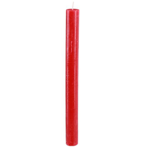 Artikel Stabkerzen durchgefärbt Kerzen Rot 21×240mm 12St