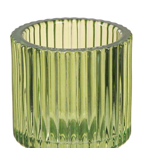 Artikel Stabkerzenhalter Glas Teelichthalter Grün H8cm 4 St