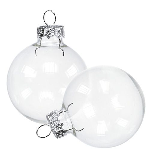 Artikel Weihnachtskugel Glas Ø6cm klar 24 St
