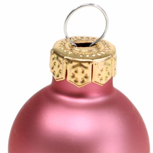 Artikel Mini Weihnachtskugel Altrosa Glas Kugeln Ø2,5cm 22 St