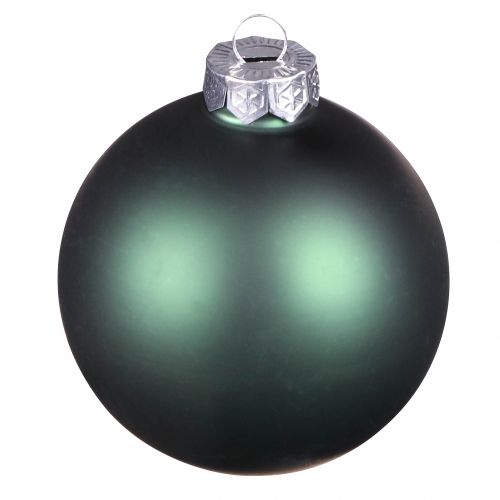 Artikel Weihnachtskugeln Grün Grau Baum Glaskugeln Ø6cm 24 St