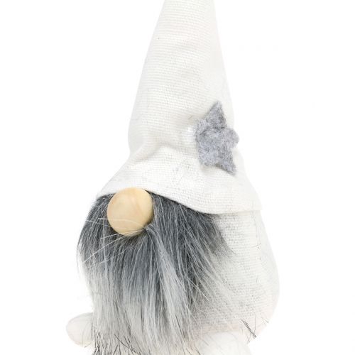 Artikel Weihnachtswichtel mit Bart Weiß, Grau 12cm 4 St