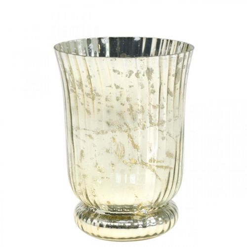 Windlicht Glas Teelichthalter Teelichtglas Ø14,5cm H20cm