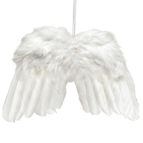 Artikel Engelsflügel aus Federn Weiß – Romantische Weihnachtsdeko zum Hängen 25×18cm 3St