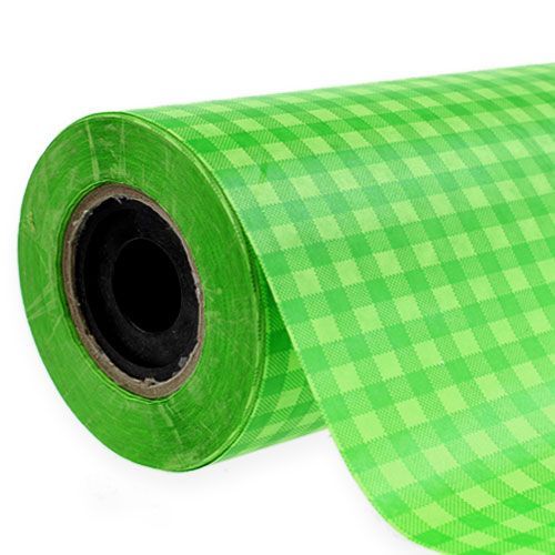 Manschettenpapier karo maigrün 25cm 100m